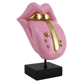 - Decoratief object Tongue pink