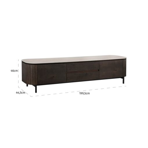 - Tv-dressoir Ritz 2-deurs 1-la (Brown)