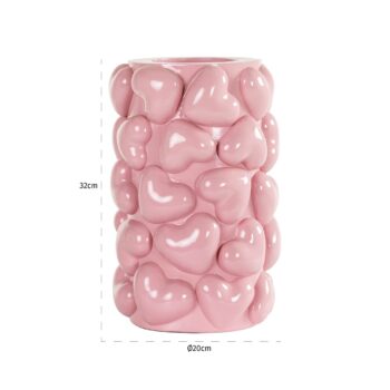 - Kandelaar Emel hearts groot (Pink)