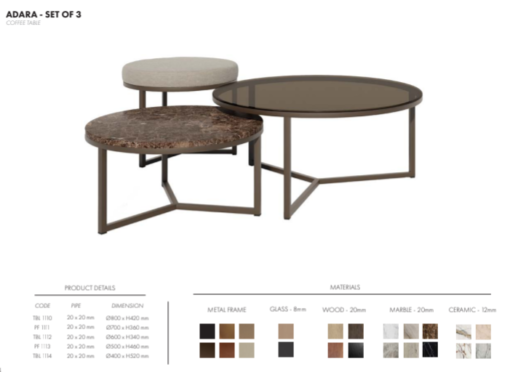 chique concept salontafel set van 2 adara