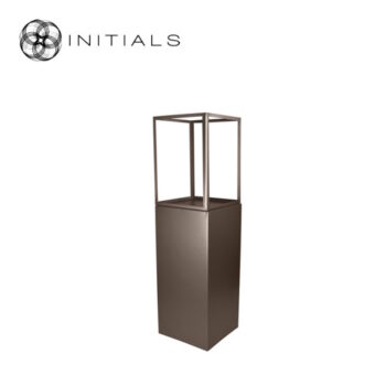 initials by haans display pillar l metallic brown & 30 clear glass (kopie)