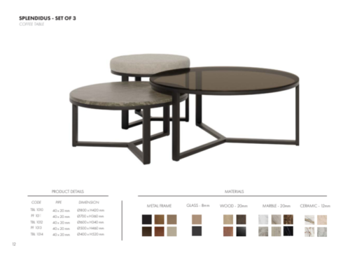chique concept salontafel set van 2 splendidus