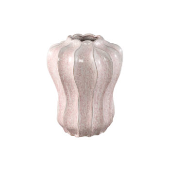 hamish pink ceramic round wavy shaped vase l