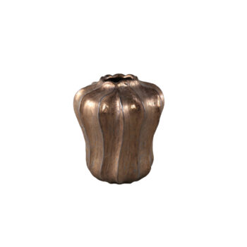 hamish bronze ceramic round wavy shaped vase s