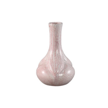 hailey pink ceramic round vase narrowed top l