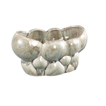 jodie green ceramic oval pot circles dripping l