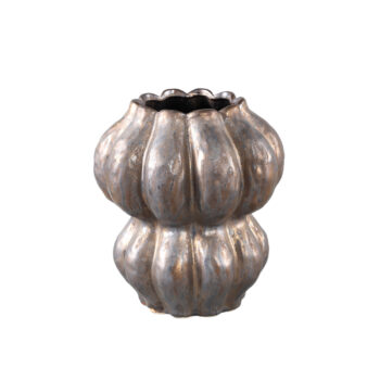 niek bronze ceramic pot round shaped bulb s