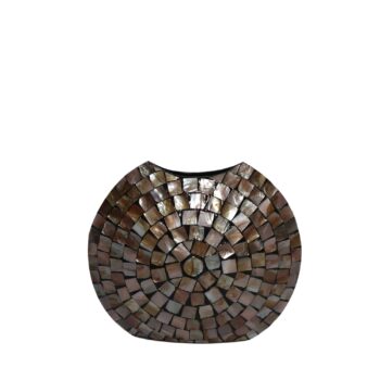 nikael bronze oval poly shell bamboo pot l