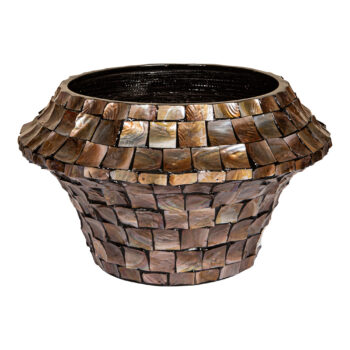 daven bronze poly shell bamboo pot round low m