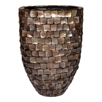 daven bronze poly shell paper pot oval high l