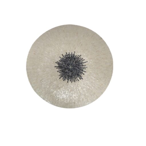 vojtech white round poly shell bamboo wall panel l