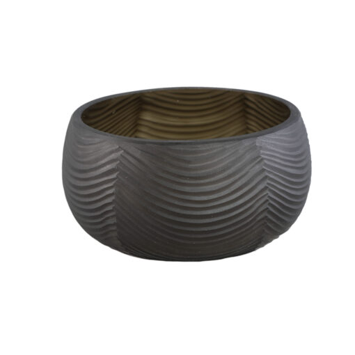 elichi brown glass bowl round