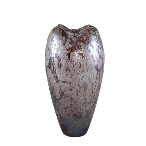 michellee purple solid glass vase round smoke l