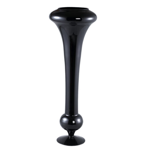 keighla black shaped glass vase l