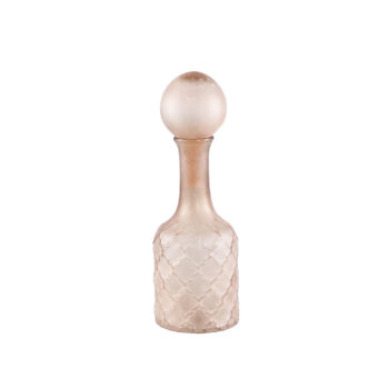 cianna brown frosted glass bottle round with bal s