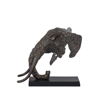 iriss brass casted alu elephant statue black base