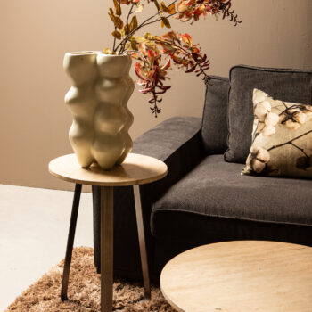 baille cream bulbs shaped ceramic pot low