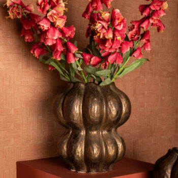 niek bronze ceramic pot round shaped bulb l
