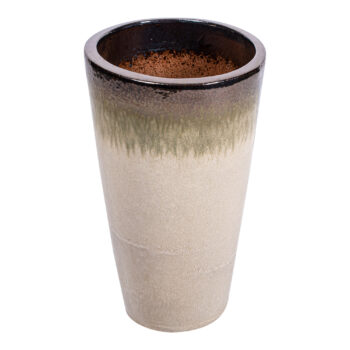 relly bronze pearl two tones ceramic pot high roun