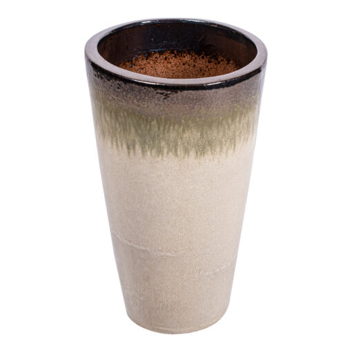 relly bronze pearl two tones ceramic pot high roun