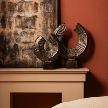 apolline bronze round casted alu statue on base l