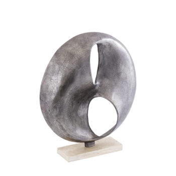 deuie nickel casted alu statue travertine base