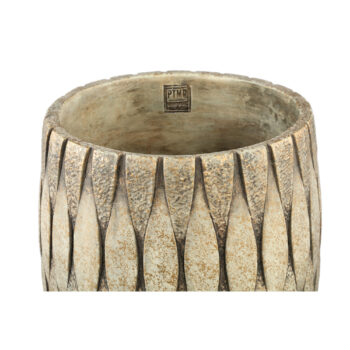 joedi taupe cement pot mixed structure round big s