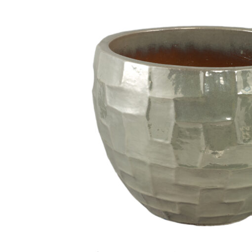 bobi pearl ceramic pot round square pattern sv3