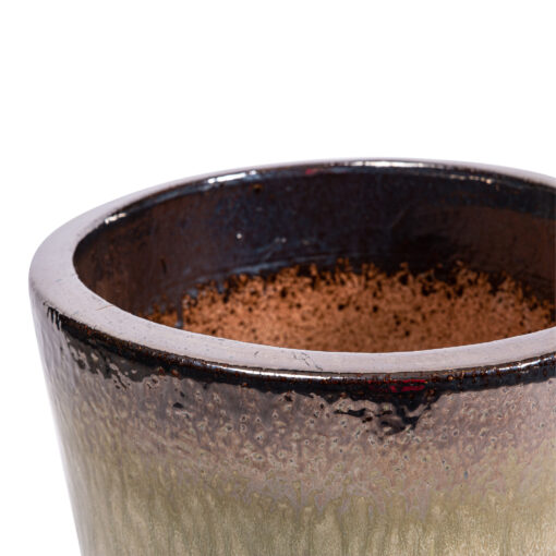 relly bronze pearl two tones ceramic pot high roun