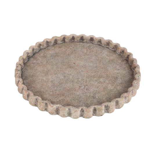jaydean grey cement plate ribbed structure round l