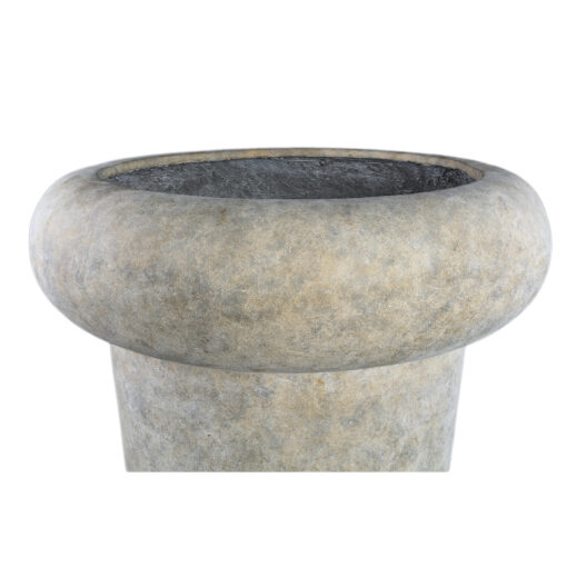 megga brown big brushed cement pot thick border ro