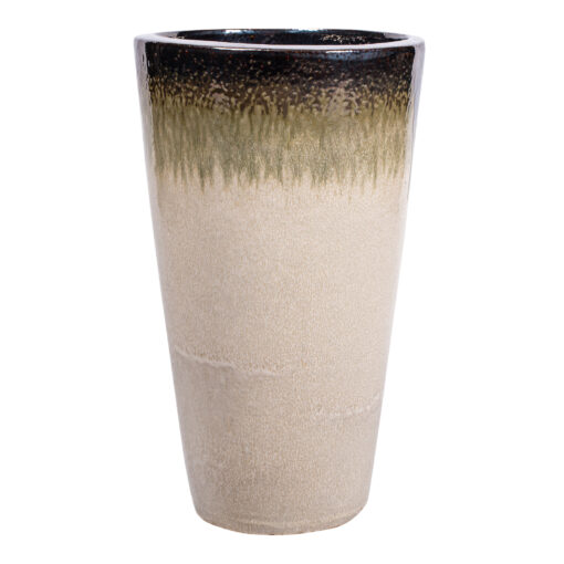 relly bronze pearl two tones ceramic pot high roun