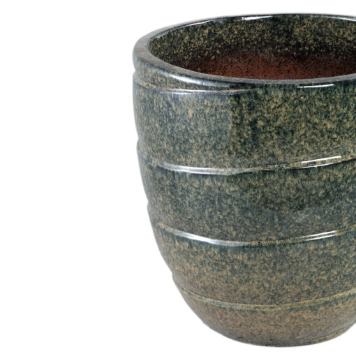 brennen green ceramic swirl pot round sv3