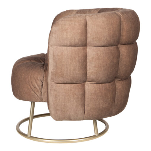 ptmd fluffy pink fauteuil vogue 3 antelope gold base