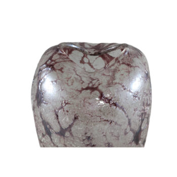 michellee purple solid glass vase round smoke l