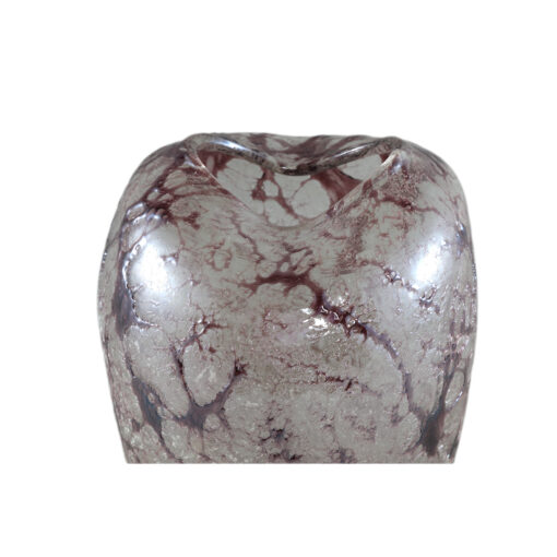 michellee purple solid glass vase round smoke l