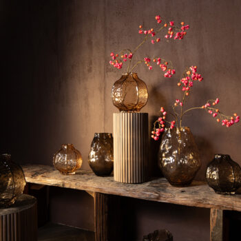 narin brown irregular shaped glass vase s