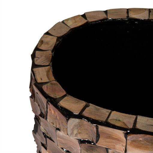 daven bronze poly shell paper pot oval high l