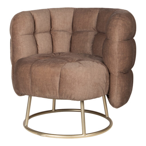 ptmd fluffy pink fauteuil vogue 3 antelope gold base