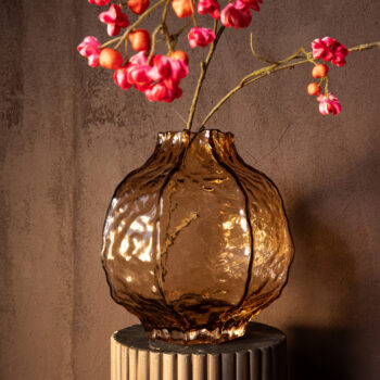 narin brown irregular shaped glass vase s
