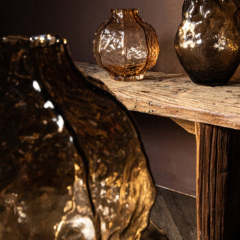 narin brown irregular shaped glass vase s