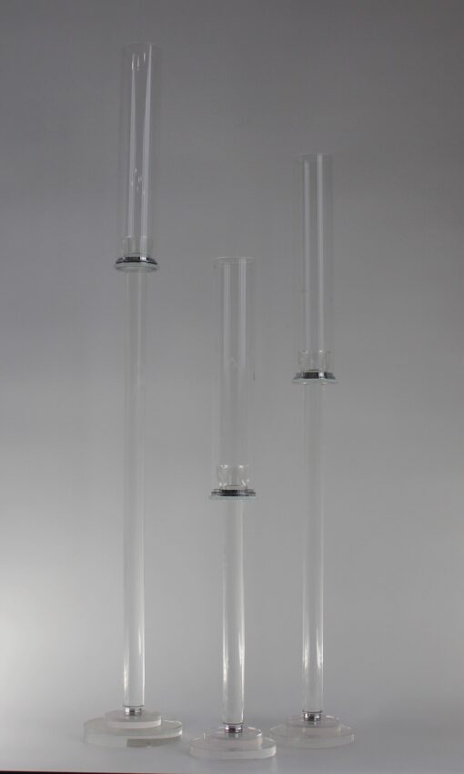 chique concept kandelaar set van 3 kristal