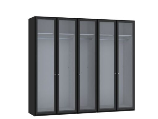 chique concept kledingkast draaideur rookglas donker