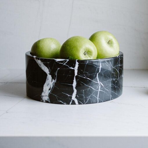mooisa marmer zwart fruitschaal rond Ø24cm