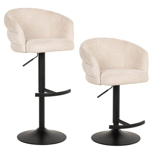 - Barstoel Nikki niagara beige swivel fire retardant