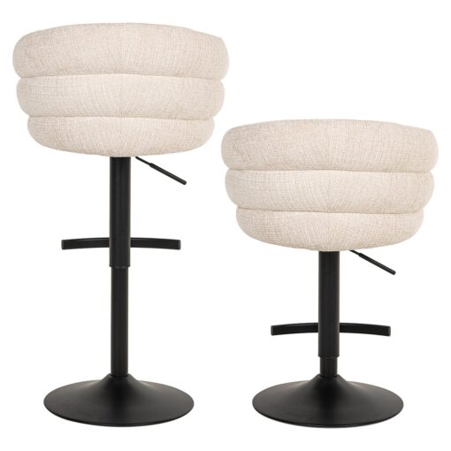 - Barstoel Nikki niagara beige swivel fire retardant