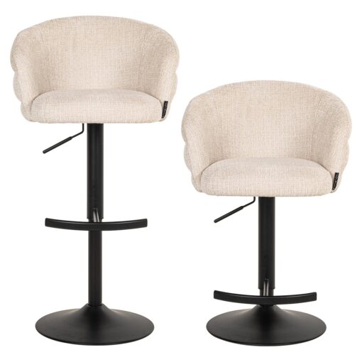 - Barstoel Nikki niagara beige swivel fire retardant