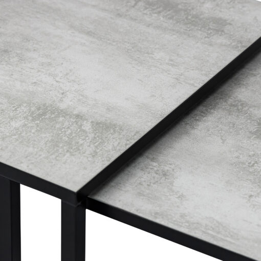 stalux salontafelset 'lisa' 65 en 50cm, kleur zwart / beton