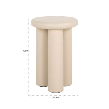 - Bijzettafel Elbaz 35Ø (Beige)