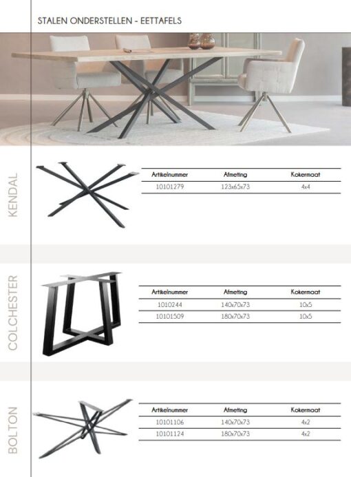 eppic interiors tafel modena ovaal deer brown